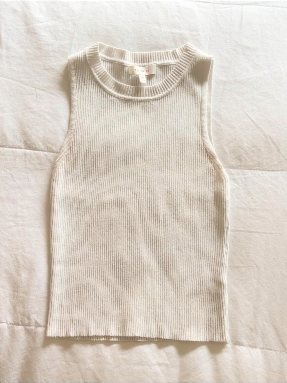 Better Be Ribbed Crewneck Tank - Cream